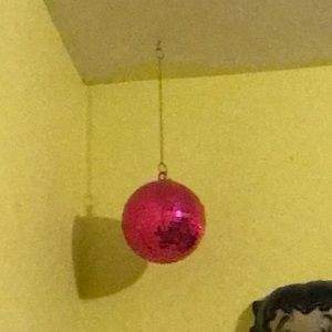 Pink disco ball